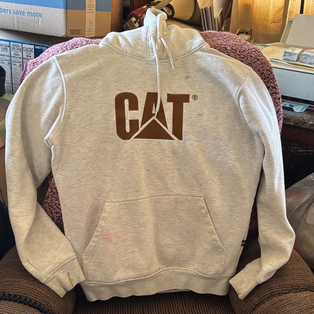 Men’s cream CAT Hoodie